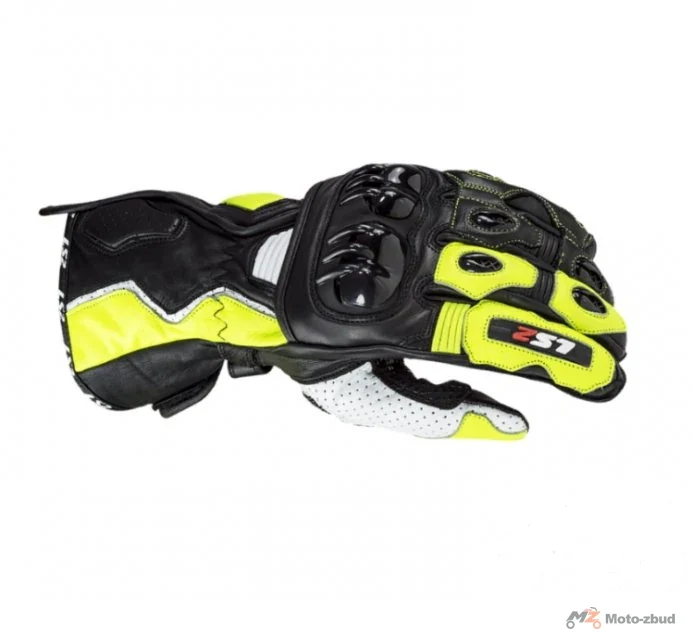 Rękawice motocyklowe LS2 Swift Racing męskie — czarny / żółty — rozmiar XXL