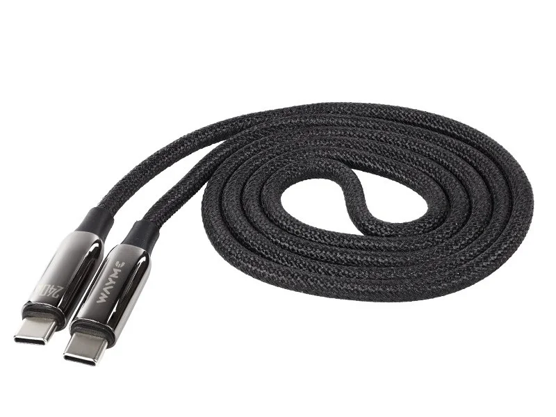 WAYME Kabel do ładowania i synchronizacji w oplocie z mikrofibry, 100 cm USB-C > USB-C PD max 240W — ujęcie 5