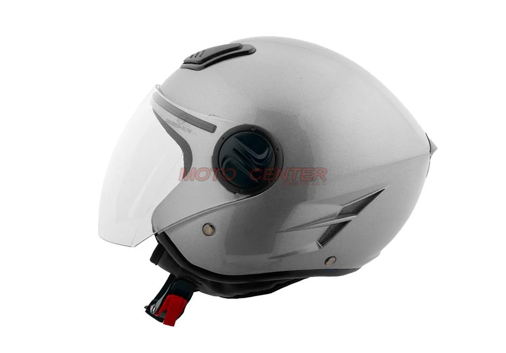 Kask motocyklowy otwarty City-Bike WL-202 srebrny rozmiar M ECER22.06 — ujęcie 2