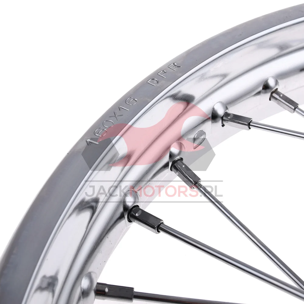 Koło jezdne Simson S51 1,60 × 16 chrom DPR Classic srebrna piasta + szprychy chrom — ujęcie 4