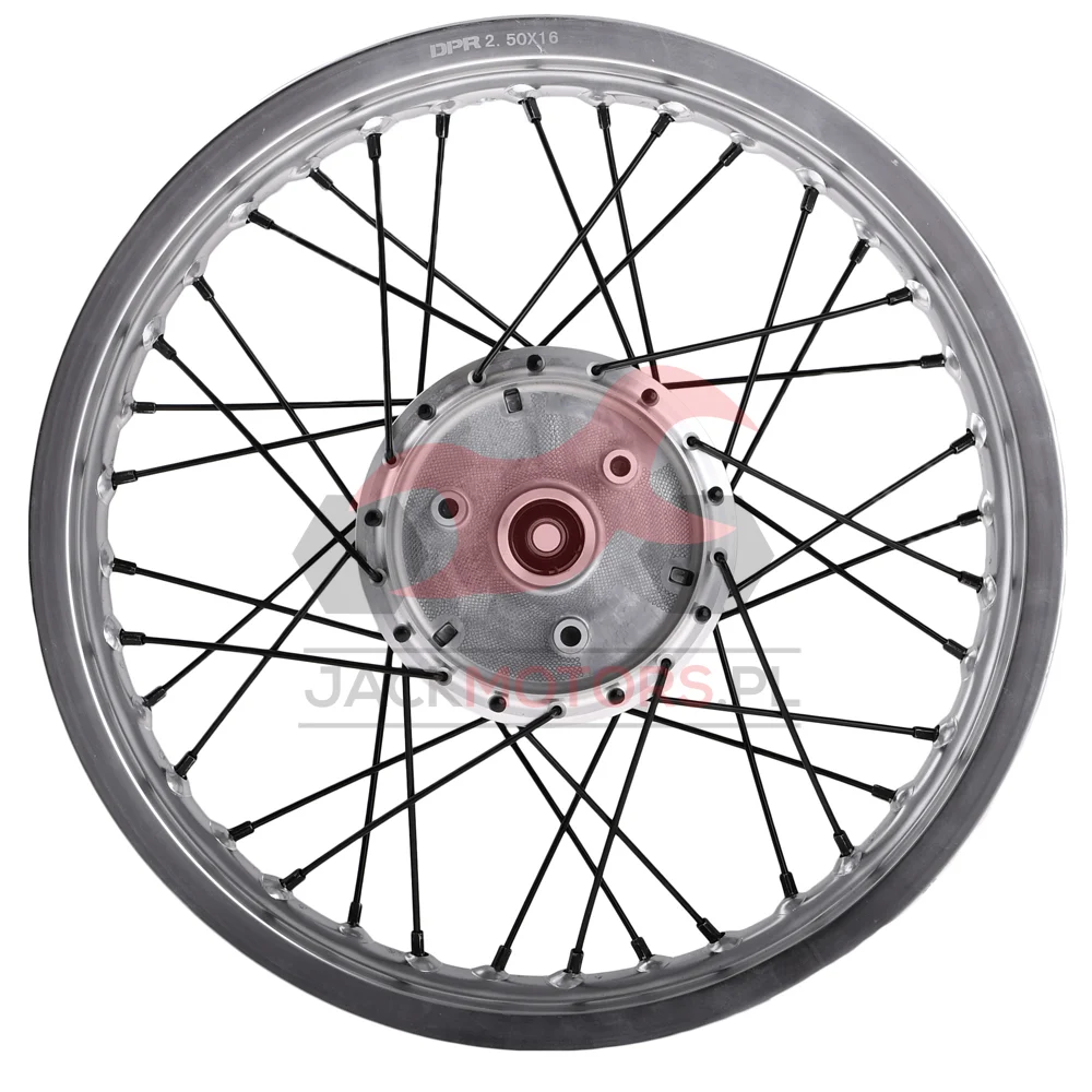 Koło jezdne Simson 2,50 × 16 S50/51/70 aluminium DPR Classic czarne szprychy — ujęcie 4