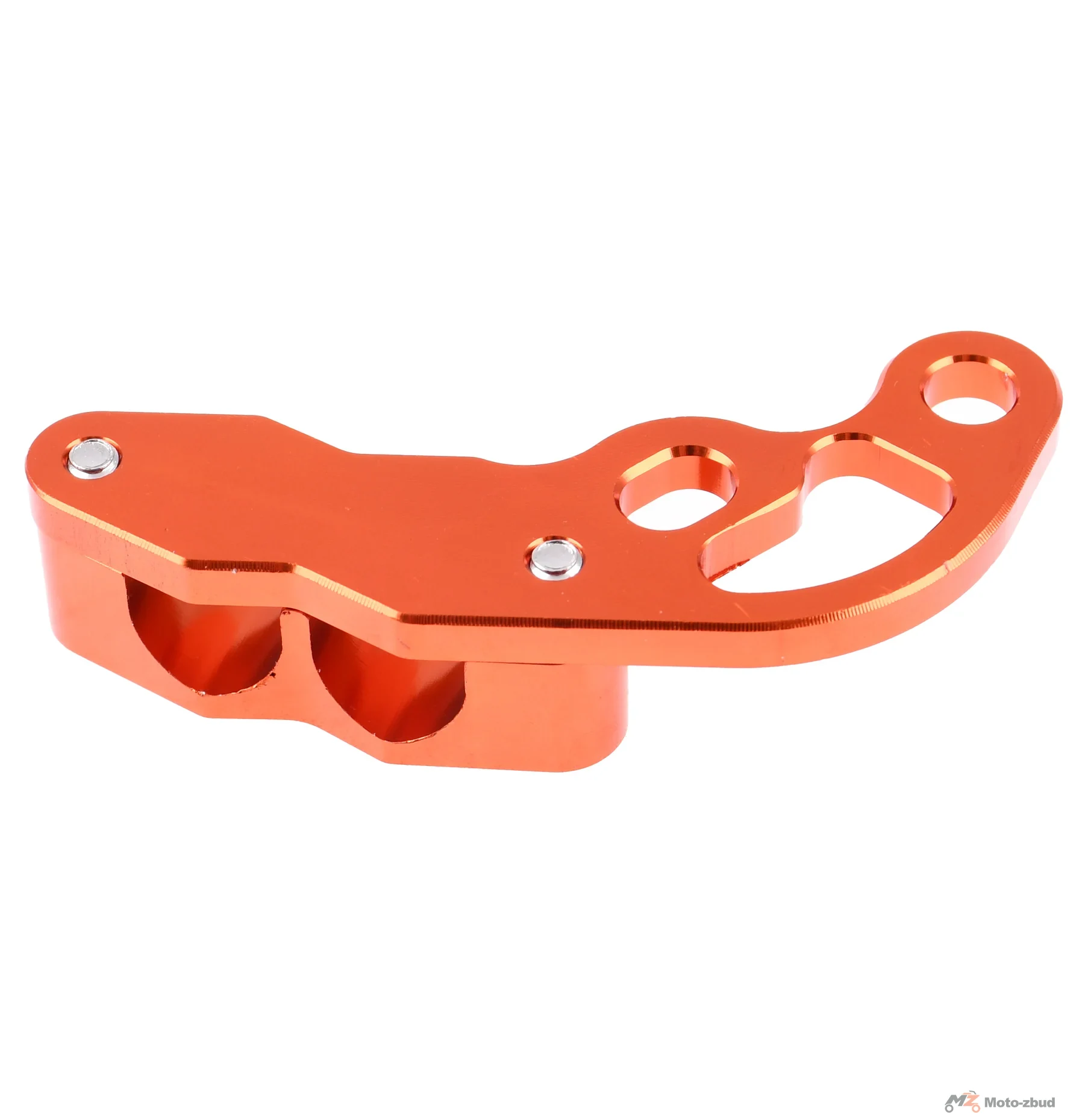 Uchwyt linek / przewodu hamulcowego uniwersalny aluminium CNC anoda pomarańczowy V3 Racing Force — ujęcie 2