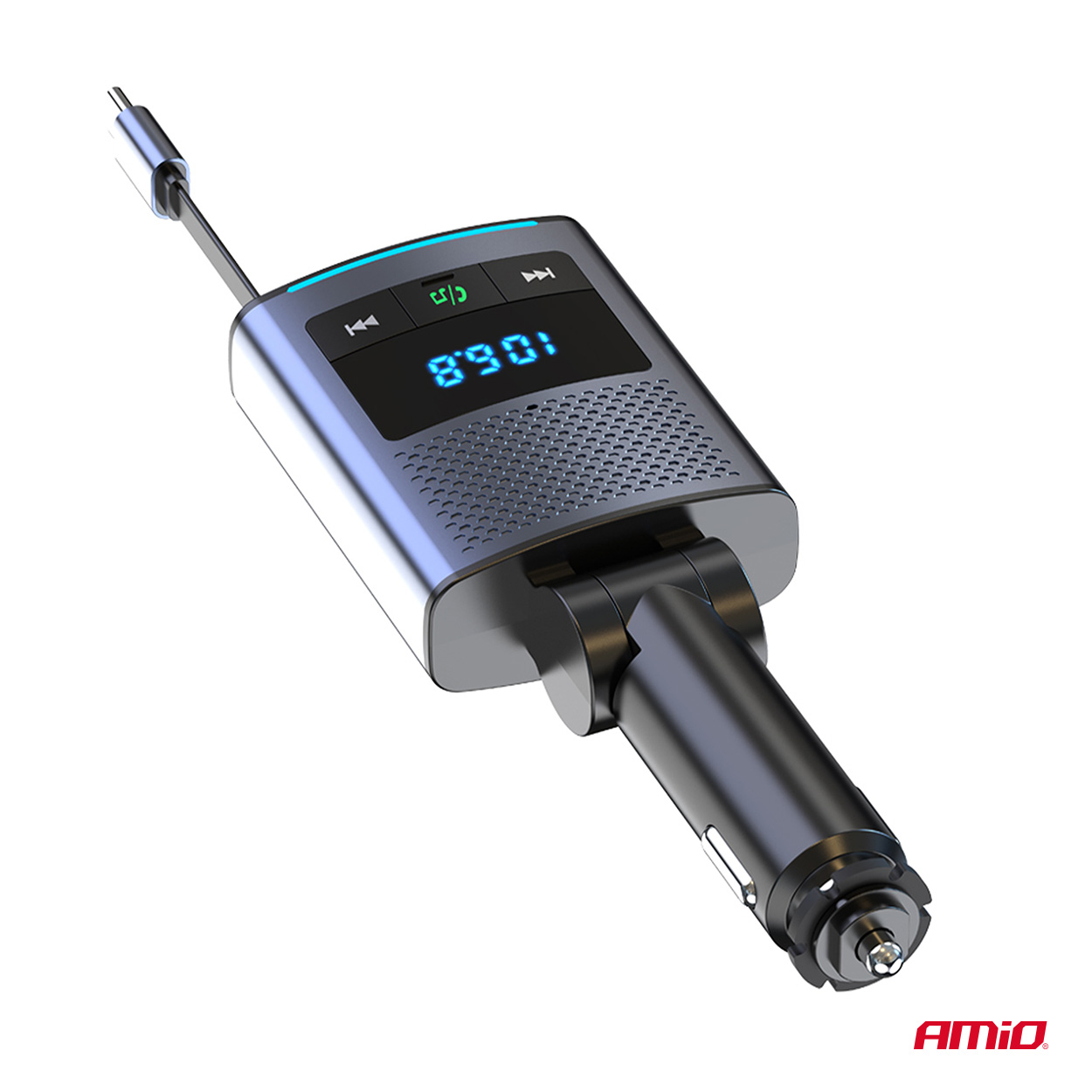 Transmiter samochodowy FM 1×USB-A 1×USB-C 12 V 24 V — ujęcie 6