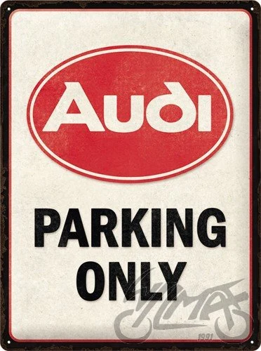 Tablica plakat 30 × 40 Audi parking only 23327 — ujęcie 1