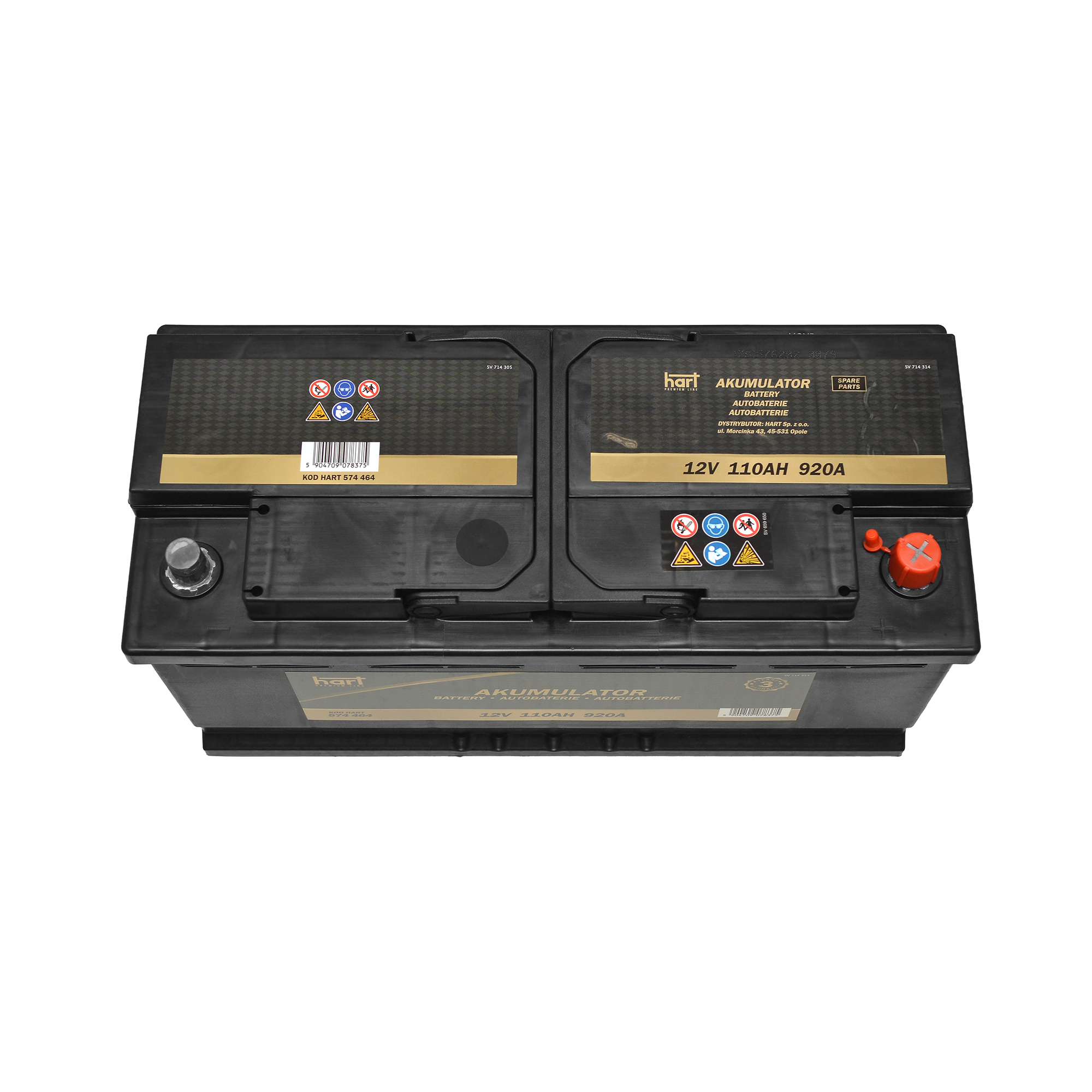 Akumulator 110 Ah 920A 393×175×190/+P/pre HART 574 464 — ujęcie 3