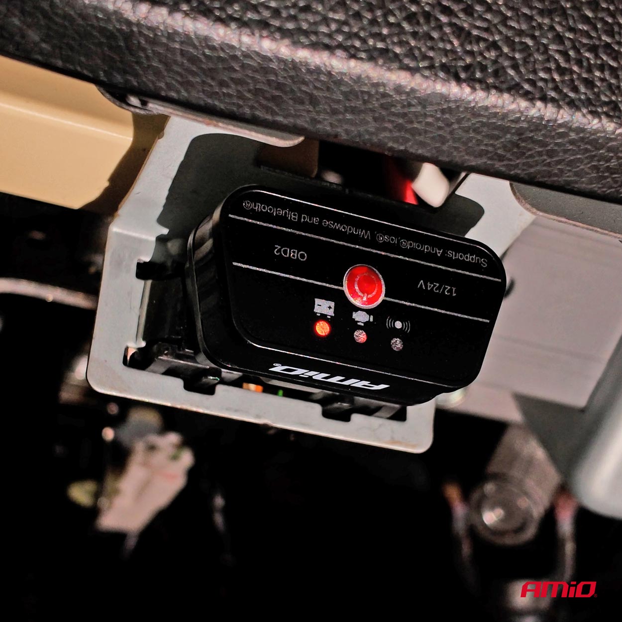 Skaner tester interfejs diagnostyczny AMiO OBD2 BT PIC25K80 DC24K — ujęcie 3