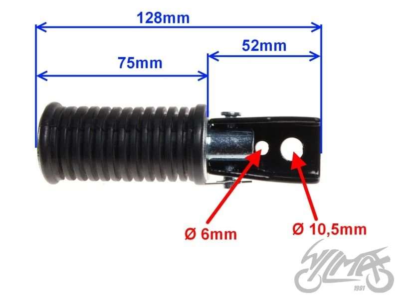 Podnóżek pasażera — komplet 2 szt do Suzuki GN125 — ujęcie 2