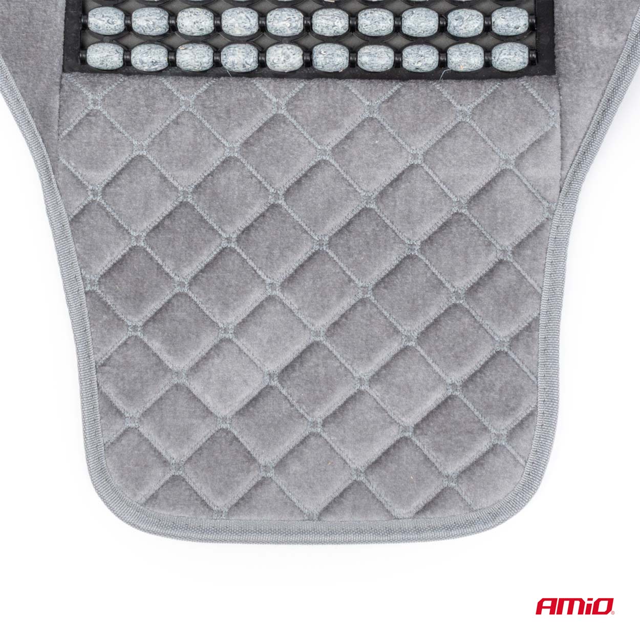 Mata na siedzenie fotel koralikowa szara koraliki do samochodu 45x120cm CSM-17 — ujęcie 12