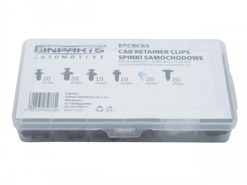 Zestaw spinek / klipsów / kołków samochodowych 100 szt. — ujęcie 2