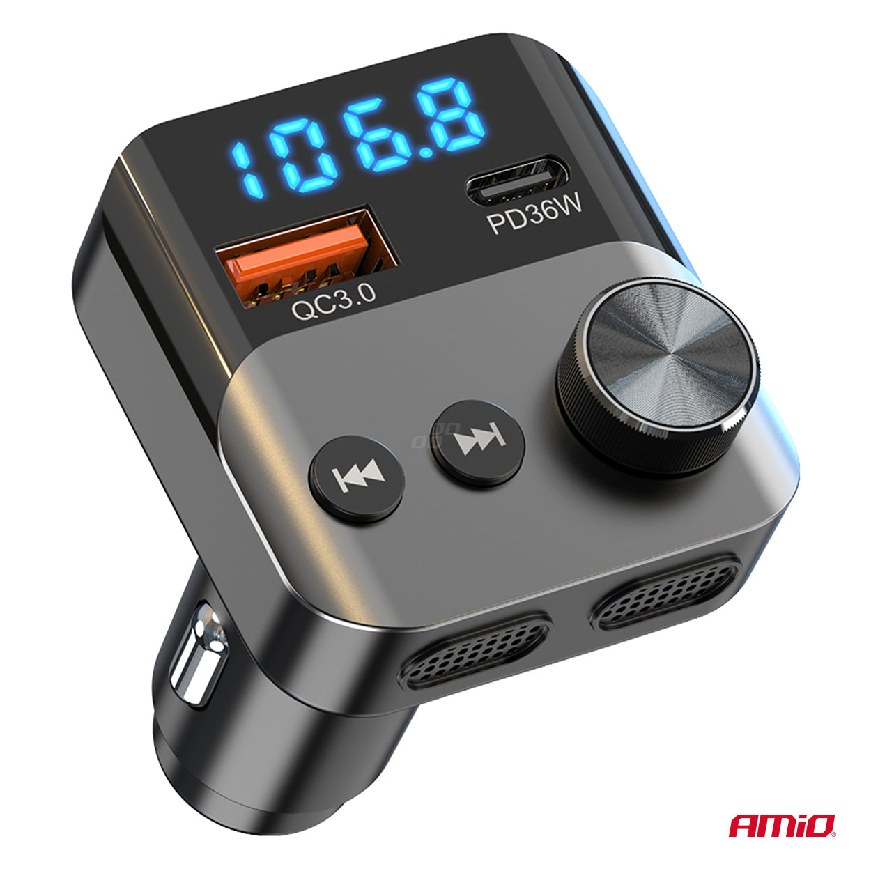 Transmiter samochodowy FM 1×USB-A 1×USB-C 12 V 24 V — ujęcie 9