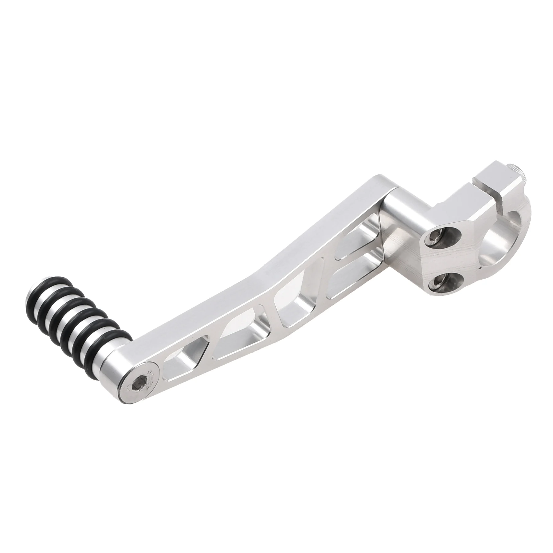 Dźwignia zmiany biegów Simson S51 srebrna aluminium CNC racing DPR Performance — ujęcie 2