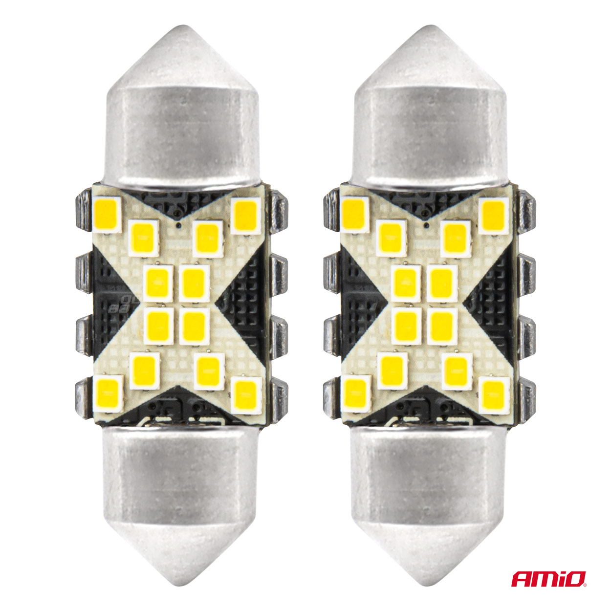 Żarówki LED CANBUS Festoon C5W 12SMD 2016 31 mm White 12 V 24 V — ujęcie 2