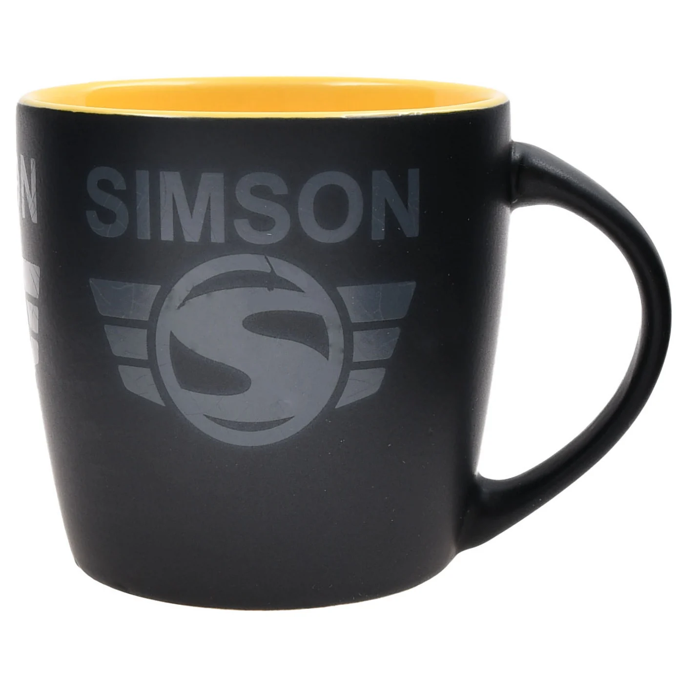 Kubek Simson 250 ml czarny mat - żółty MZA — ujęcie 1