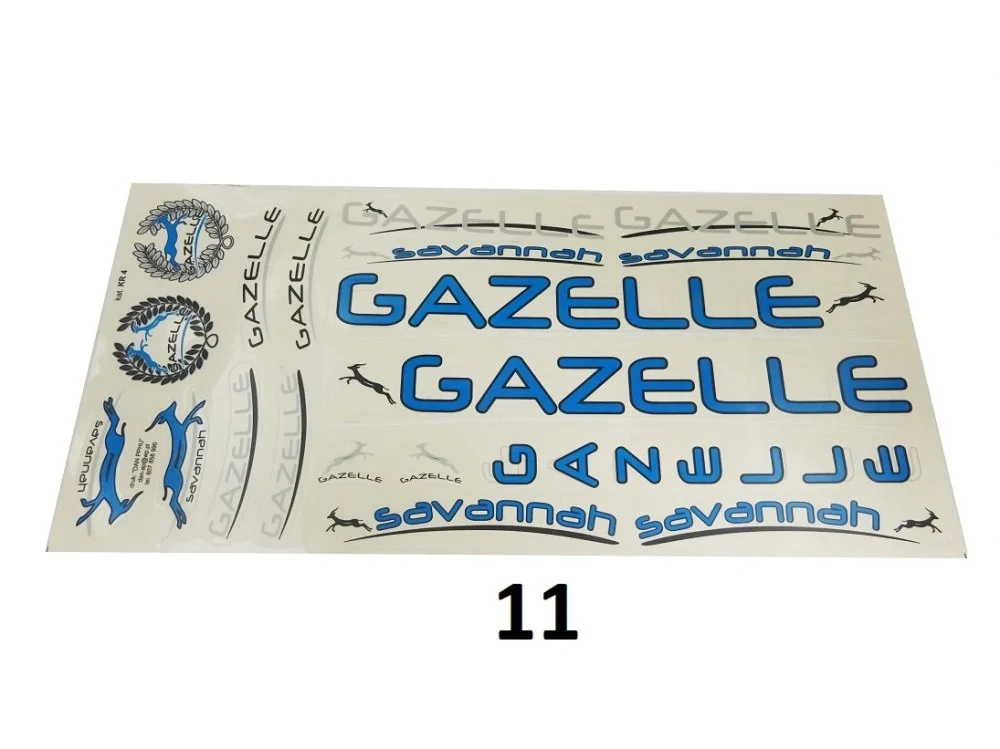 Kalkomania rowerowa gazelle niebieska KR4