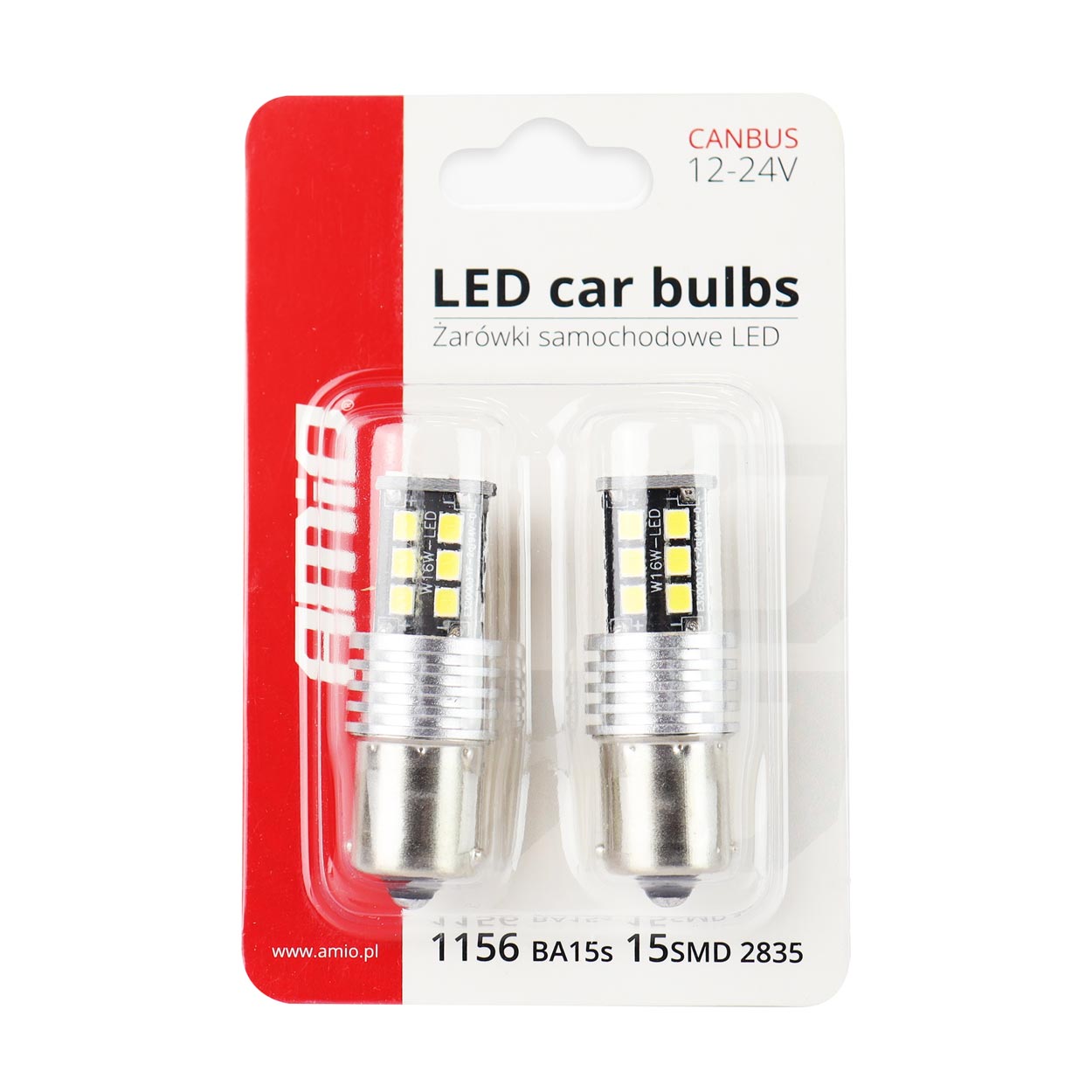Żarówki LED CANBUS 2835 15SMD 1156 BA15S P21W R10W R5W White 12 V 24 V — ujęcie 3