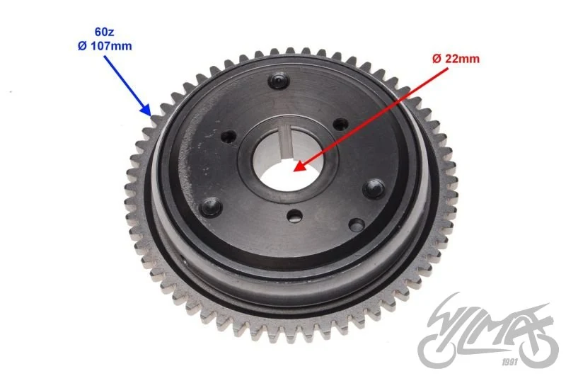 Sprzęgło jednok. rozrusznika 125 GY6 4T + wolne ko — Kinroad XT125T-8 Wind Hunter / Longjia LJ150-QT4 — ujęcie 2