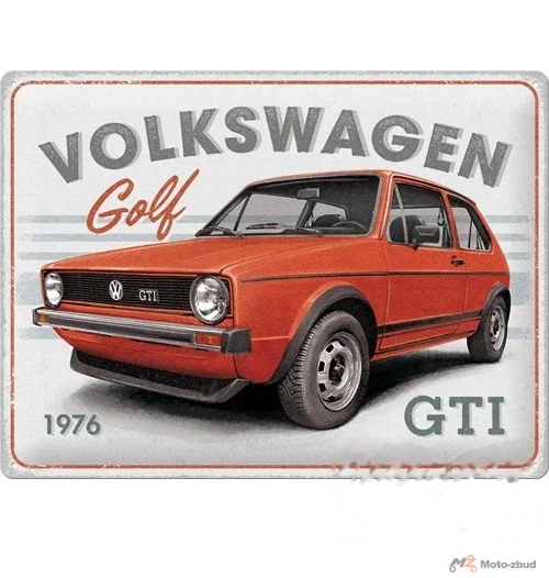 Tablica plakat 30 × 40 vw golf GTI 1976 23341