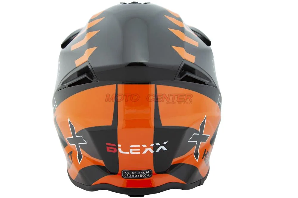 Kask crossowy BLEXX MD-902 czarny/pomarańczowy Matowy rozmiar XS Homologacja ECE R22.06 — ujęcie 3