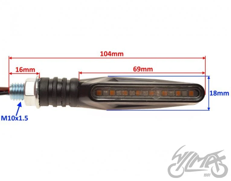 Tylne kierunkowskazy sekwencyjne LED do ATV/UTV — komplet AM1470 — ujęcie 2