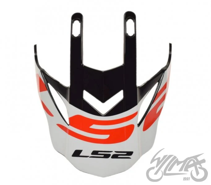 Daszek kasku MX437 strike black white red — ujęcie 2
