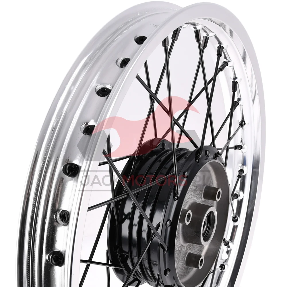 Koło jezdne Simson 1,5 × 16 S50/51/70 aluminium DPR Classic czarna piasta + szprychy — ujęcie 5