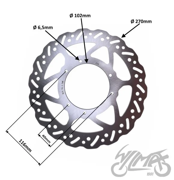 Tarcza hamulca przód do kayo K5 300 enduro — ujęcie 2