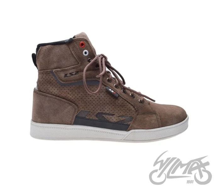Buty motocyklowe LS2 Downtown — szarobrązowe (taupe), rozmiar 45 — ujęcie 4