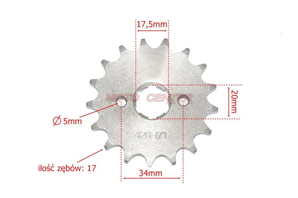 Zębatka przód 428 17Z ATV200 — ujęcie 2