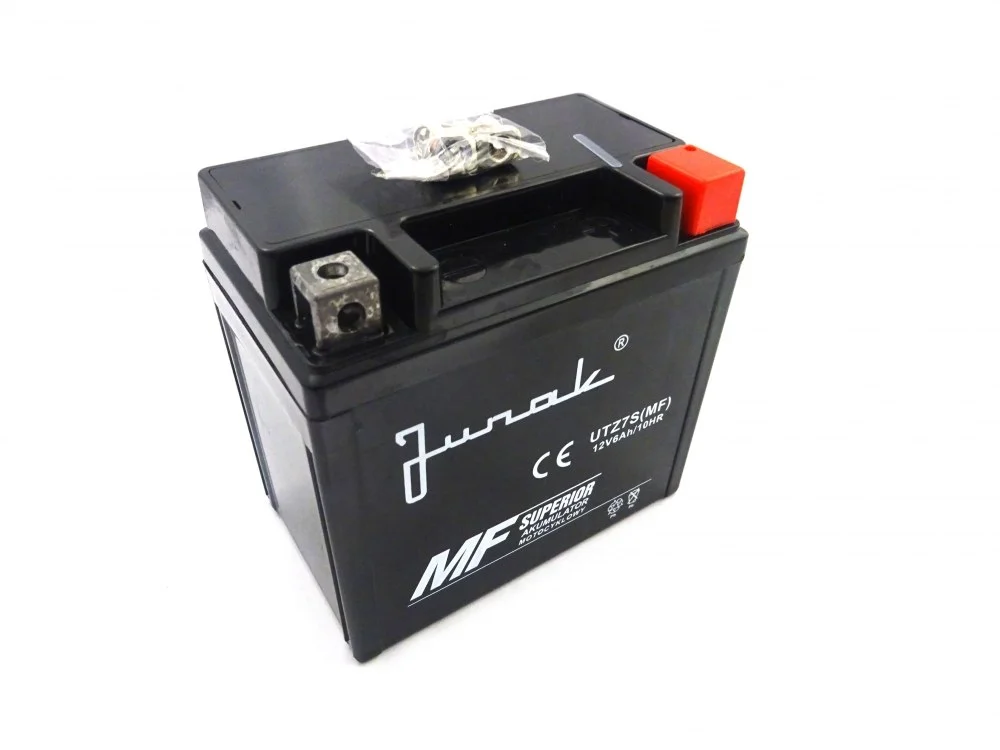 Akumulator Junak 121FL/RZ125/RACER125 12 V/6 Ah UTZ7S (MF) bezobsługowy (-+) (wys.x szer.x dł.) (107*70*113) (spakowane po 10 sztuk) (nr rej.E0011444BW)