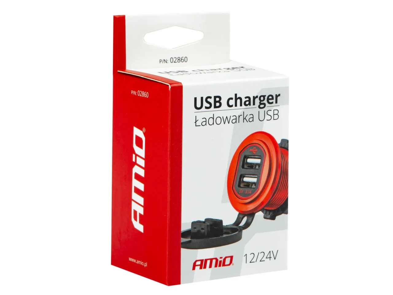 Ładowarka samochodowa z gniazdami 2xUSB 12/24V — ujęcie 2