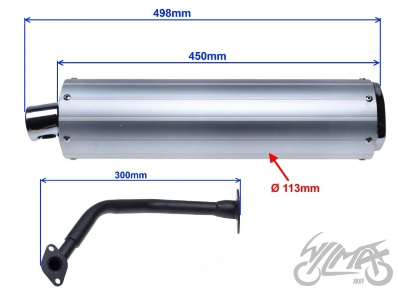 Tłumik + kolanko 125 GY6 4T — Jonway Adventure 125 — ujęcie 2