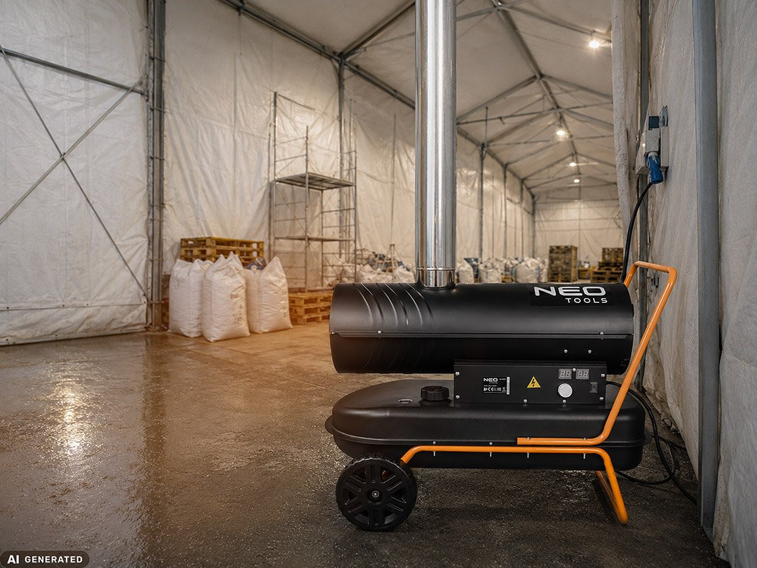 Nagrzewnica olejowa z odprowadzeniem spalin 20 kW NEO TOOLS 90-086-1 — ujęcie 3