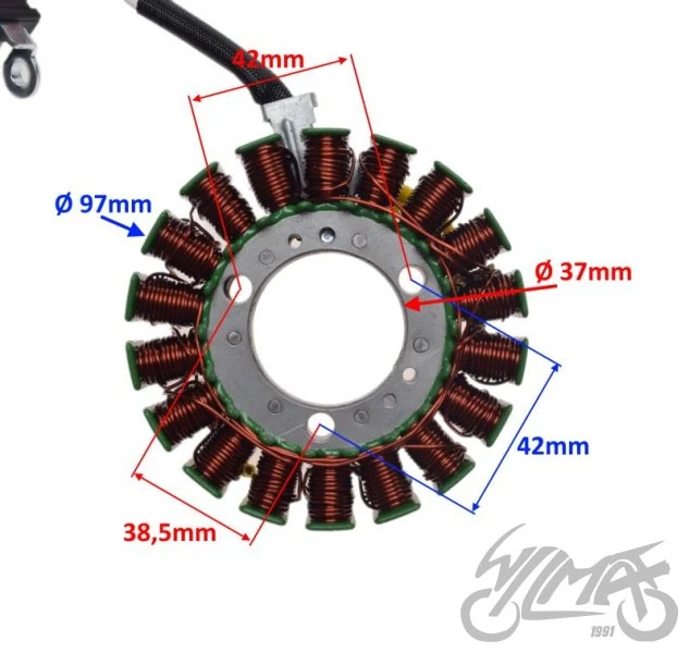 Stator 18 cewek do Yamaha XMAX125 — ujęcie 2