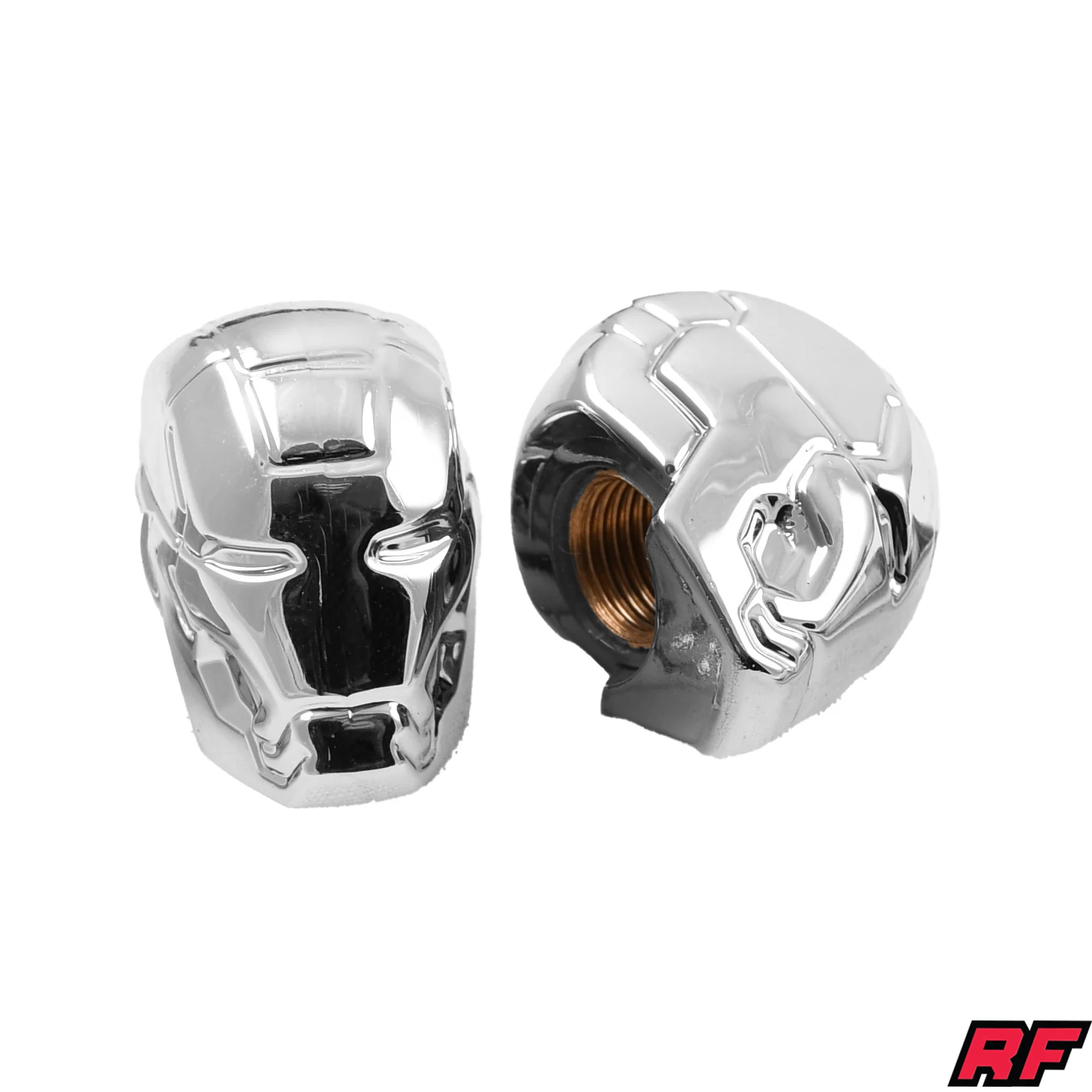 Nakrętka wentyla Racing Force mask srebrna 2szt — ujęcie 1