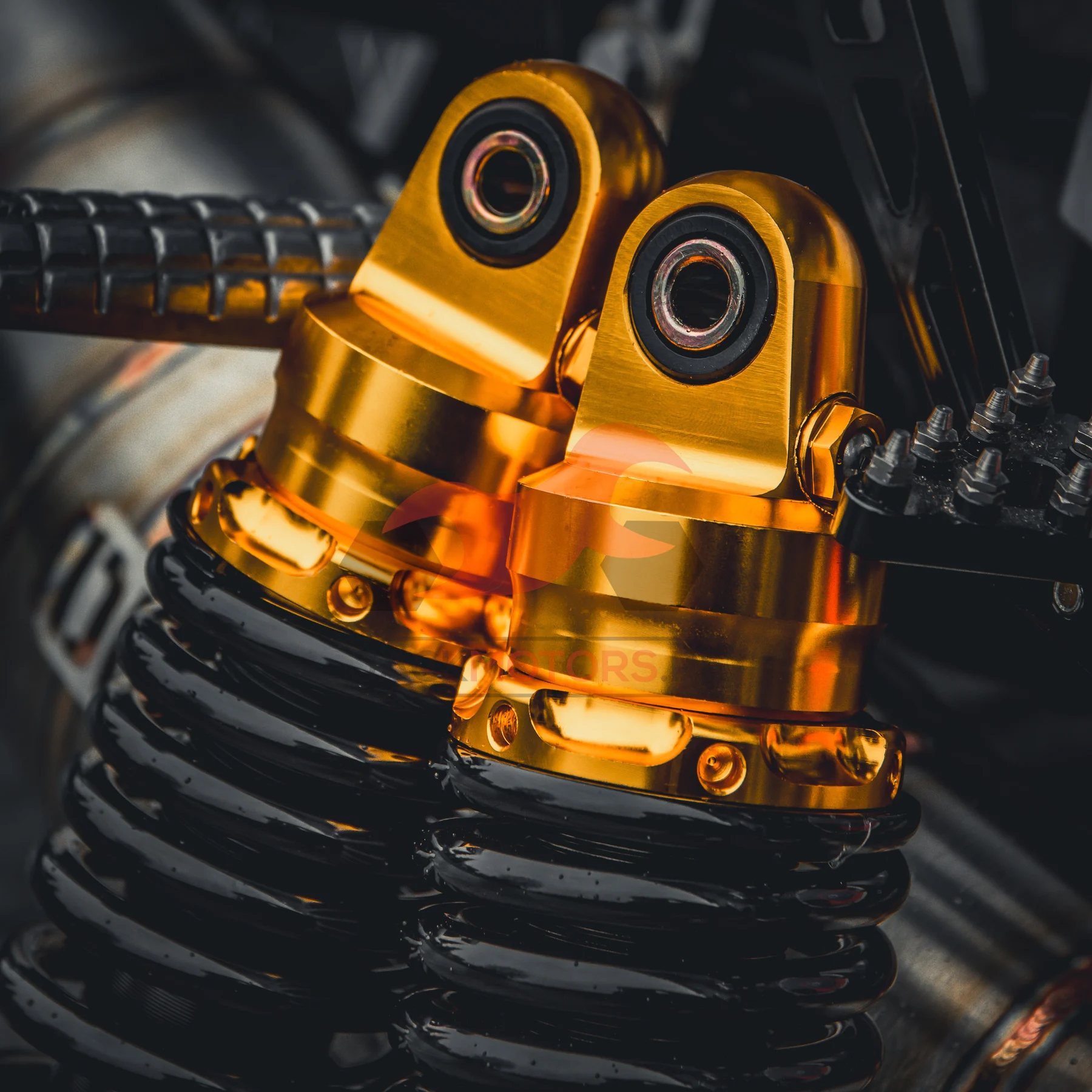 Amortyzatory Simson tył 380 mm czarno - złote premium kpl. DPR Performance — ujęcie 2