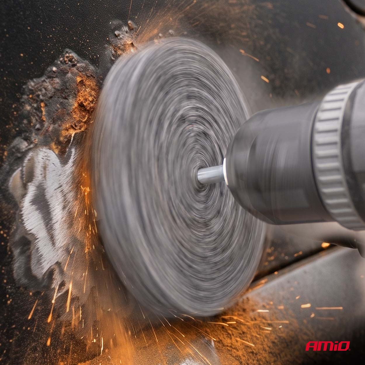 Dysk trzpieniowy z włókniny do usuwania rdzy 100x15x6mm — ujęcie 3