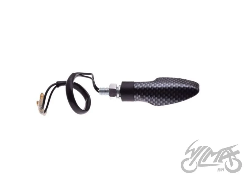 Kierunkowskazy LED carbon, biały klosz 12 V 1 W — para AM1371 — ujęcie 3