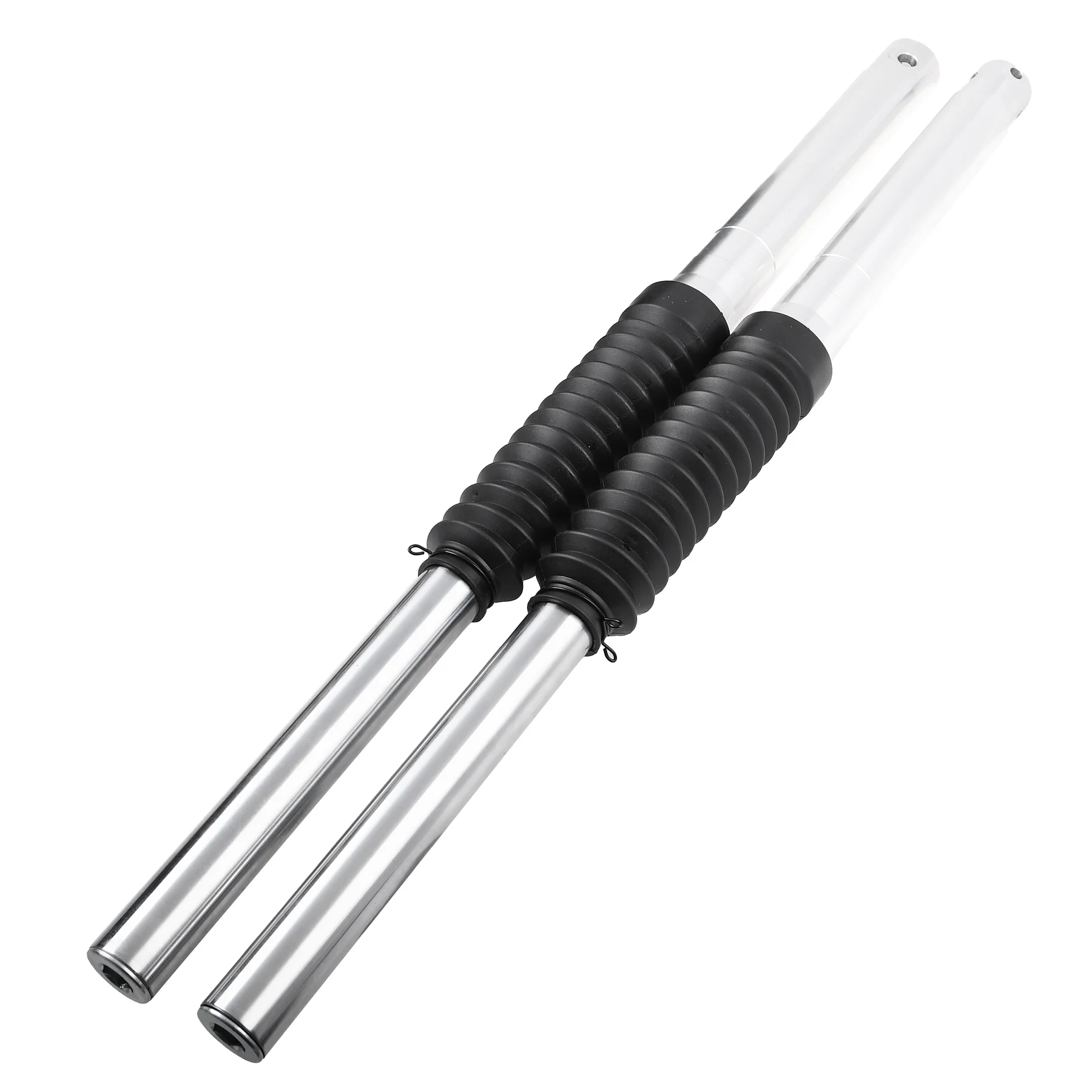 Amortyzatory teleskopy Simson S51, S70, S53, S50 wersja krótka aluminium CNC DPR Performance — ujęcie 3
