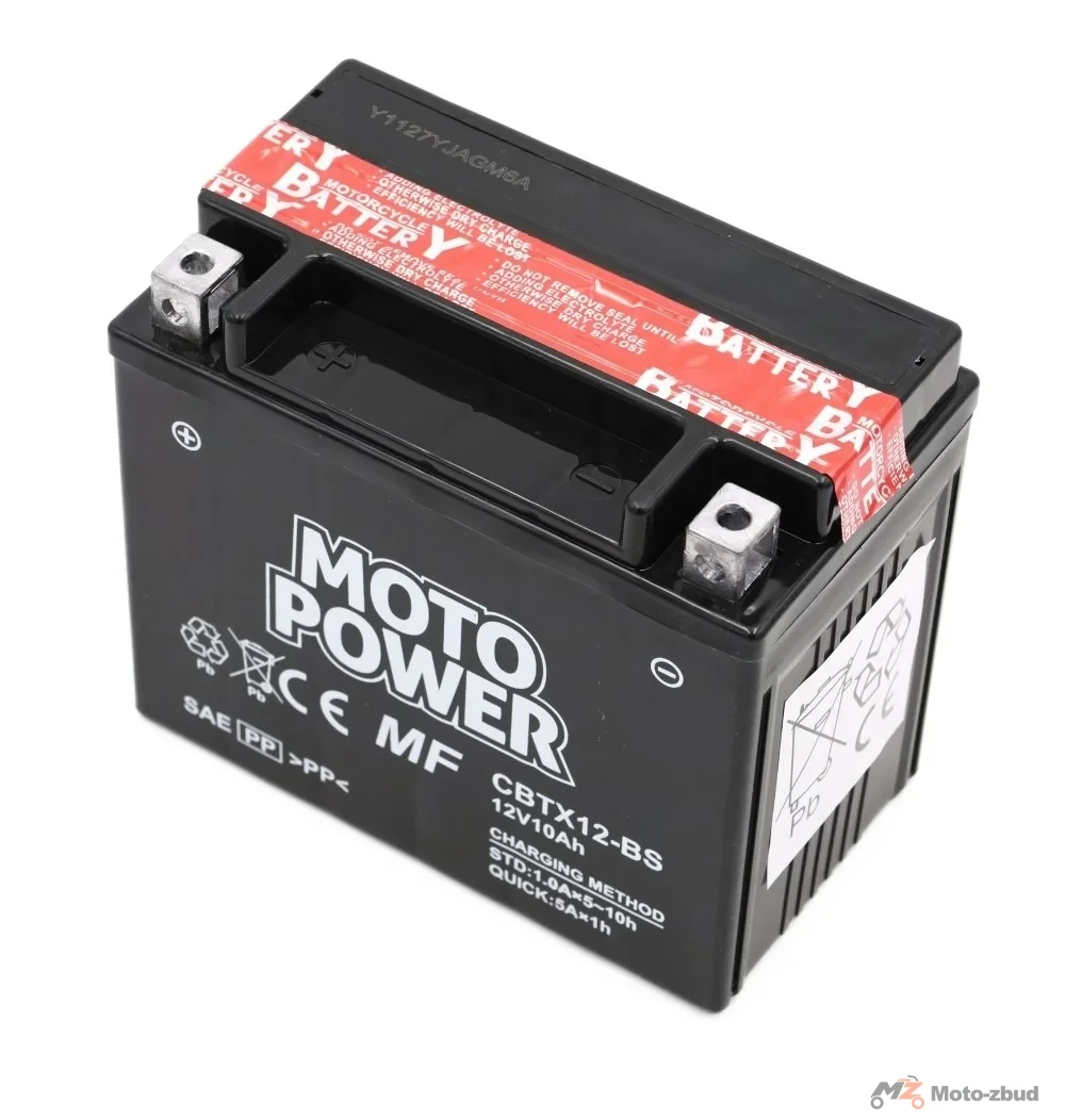 Akumulator MOTO power CBTX12-BS 12 V/10 Ah suchoładowany (+-) (wys.x szer.x dł.) (130*87*150) (pakowane po 6 sztuk) — ujęcie 2