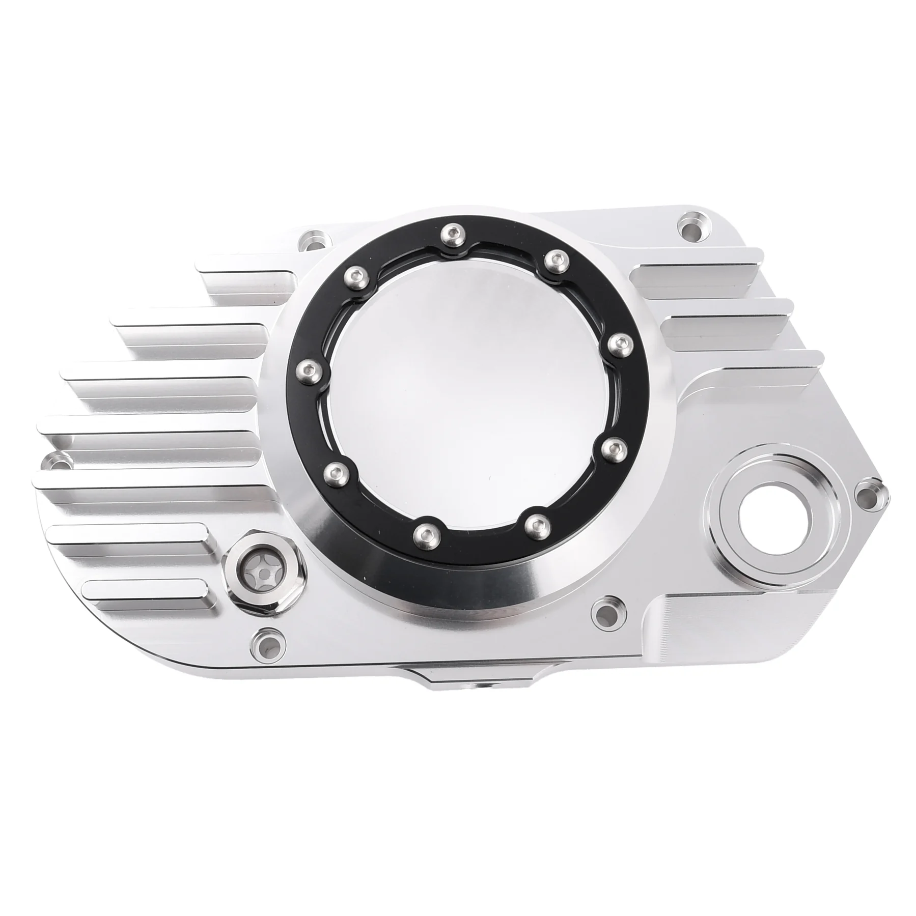 Pokrywa silnika Simson S51 SR50 lewa aluminium CNC clear czarny + śruby DPR Performance — ujęcie 3