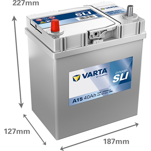 Akumulator 40 Ah 330A 187×127×227/L+ Varta 540127033K262 — ujęcie 2
