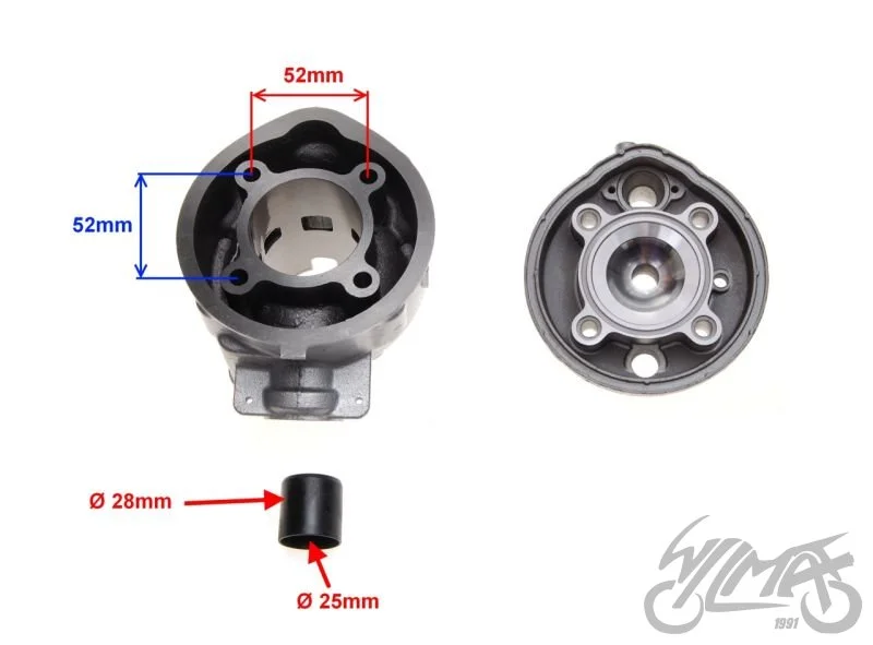Cylinder do Aprilia AM6 AM345-90 Minarelli 90 woda — ujęcie 2