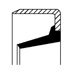 Uszczelniacz 40×55×6.5 piasta/T CORTECO 12017123B — ujęcie 3