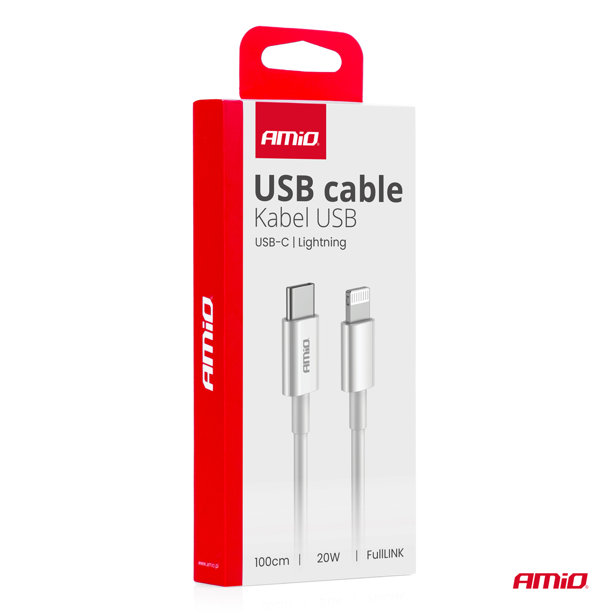 Kabel do ładowania USB-C - LIGHTNING IPHONE PD 20 W 100 cm FullLINK — ujęcie 5