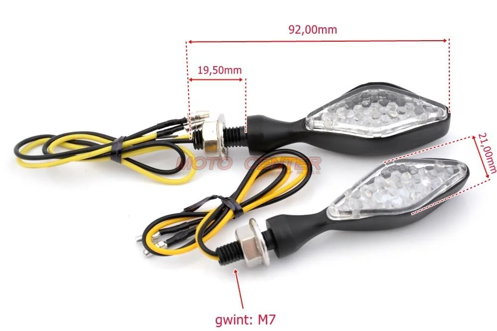 Kierunkowskazy Moto LED KPL Metalowe czarne — ujęcie 3