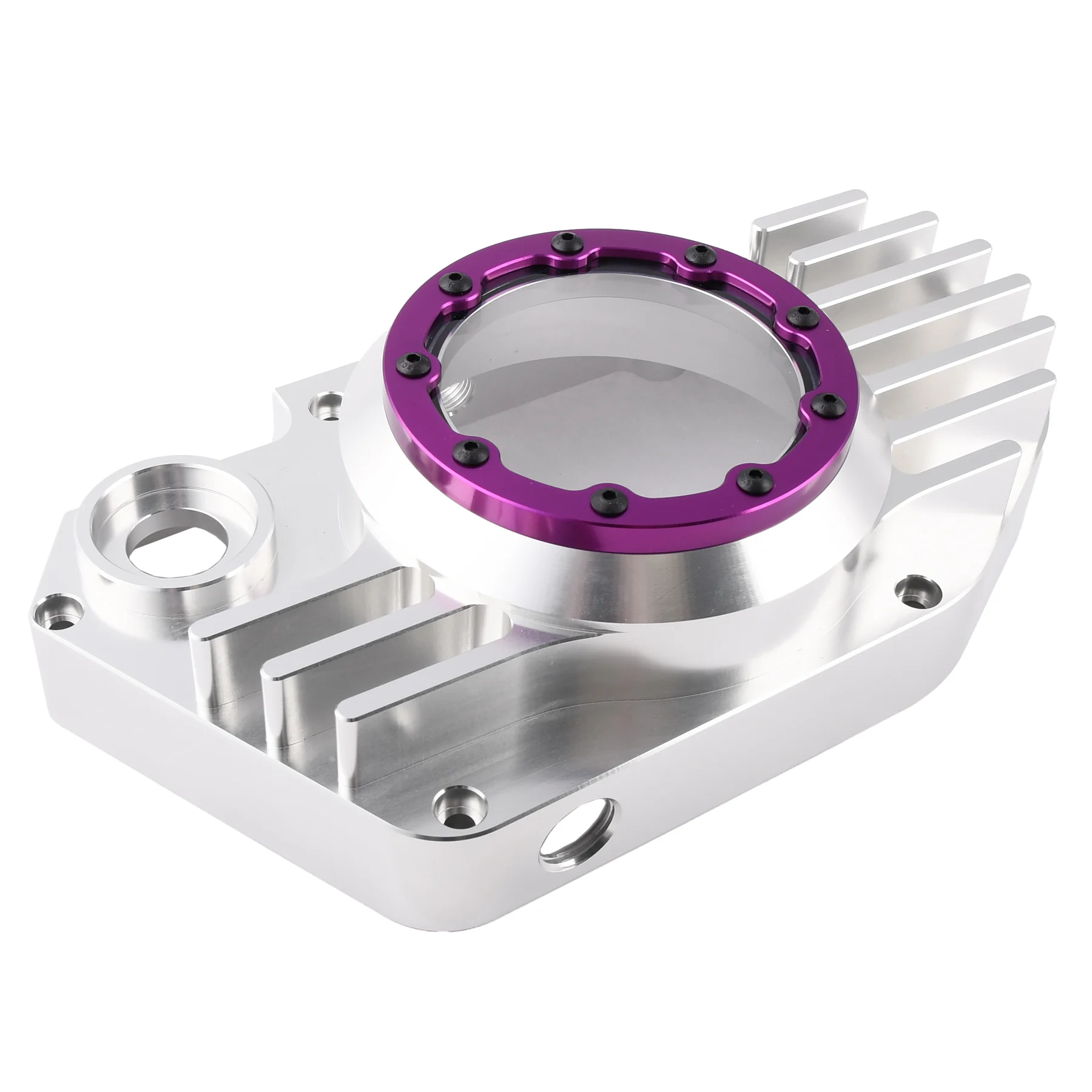 Pokrywa silnika Simson S51 SR50 lewa aluminium CNC clear fioletowy + śruby DPR Performance — ujęcie 8