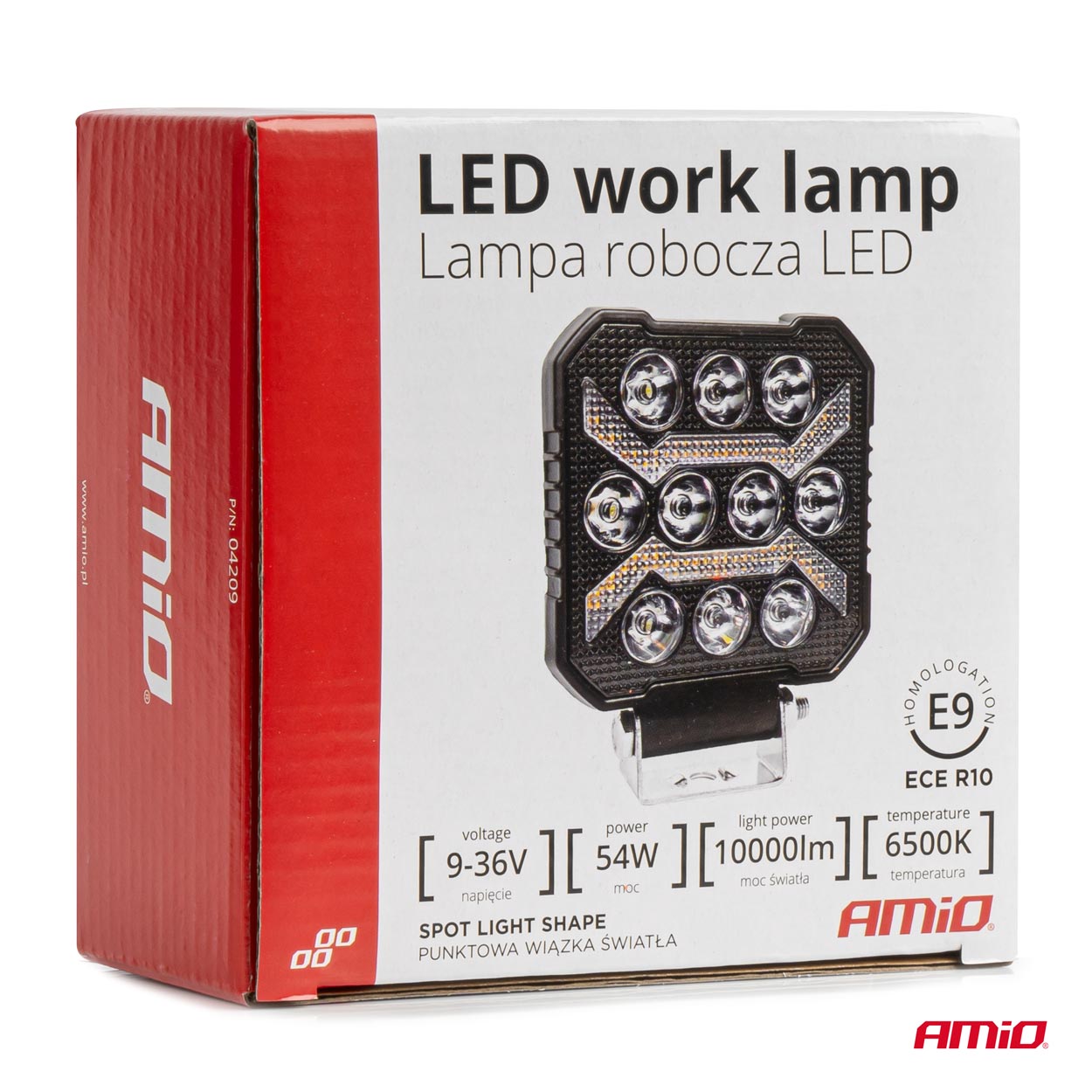 Lampa robocza szperacz LED AWL68 54 W 6500K 10000lm 12 V 24 V — ujęcie 10