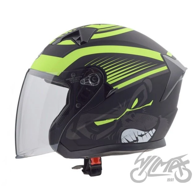 Kask otwarty Awina JK528, czarno żółty mat — rozmiar L — ujęcie 2