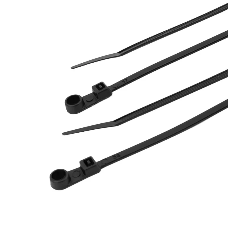 Opaska zaciskowa trytytka z kołkiem nylonowa czarna 4.2х220mm 100szt Polax — ujęcie 4