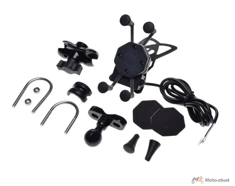 Uchwyt telefonu usb-a z mocowaniem na kierownice